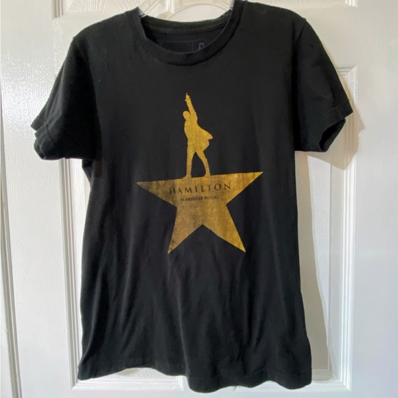 ♦️Hamilton women’s black and Gold short sleeves Tee 2021 Tour Size S♦️ - Picture 1 of 4